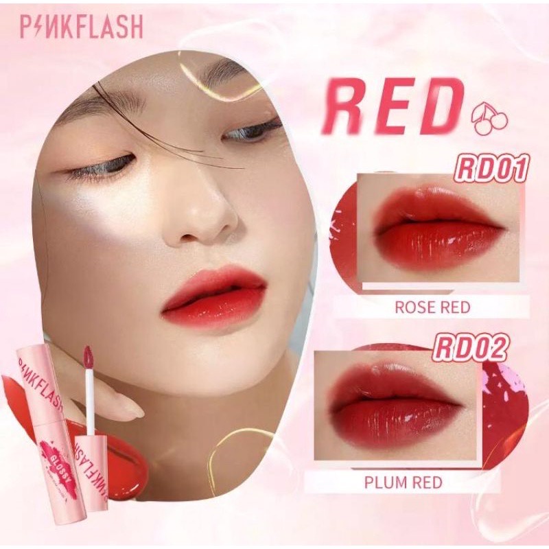 PINKFLASH Watery Glam Lipgloss China / Lasting Matte Lipcream Glossy Silky Velvet Lip Cream Lipstick Cheek Duo Tint Eyeliner Brush Mascara Eyebrow Pencil Blush On Contour Foundation Concealer Loose Pressed Powder Highlighter Blender Palette Puff Indonesia