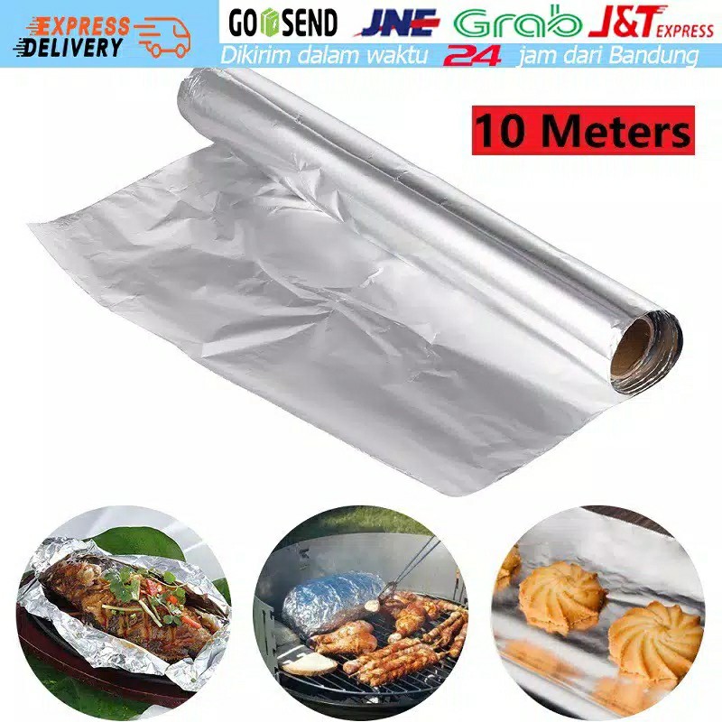 10m Bbq Grill Oven Baking Aluminium Foil Dispenser Wrap Barbecue Chicken Paper Wrappers Oilpaper