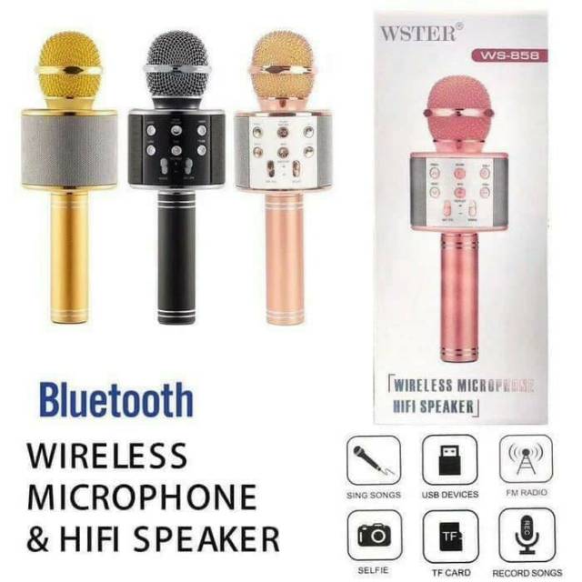 Microphone tanpa kabel microphone wireless mic bluetooth mikropon usb mikrofon tanpa kabel mic