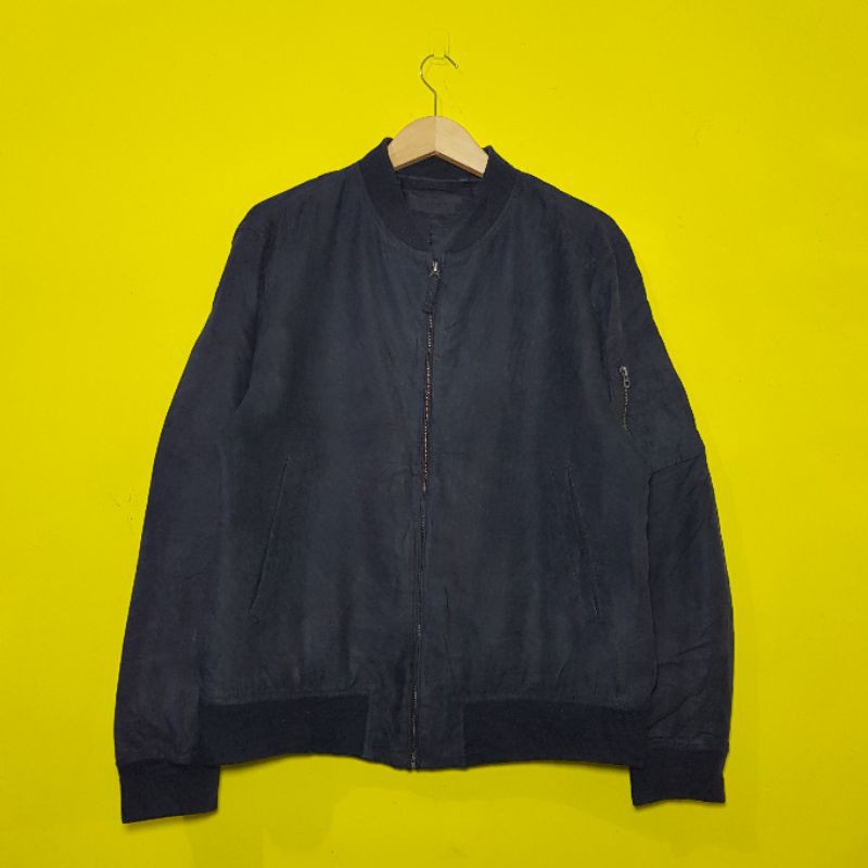 uniqlo suede bomber jacket