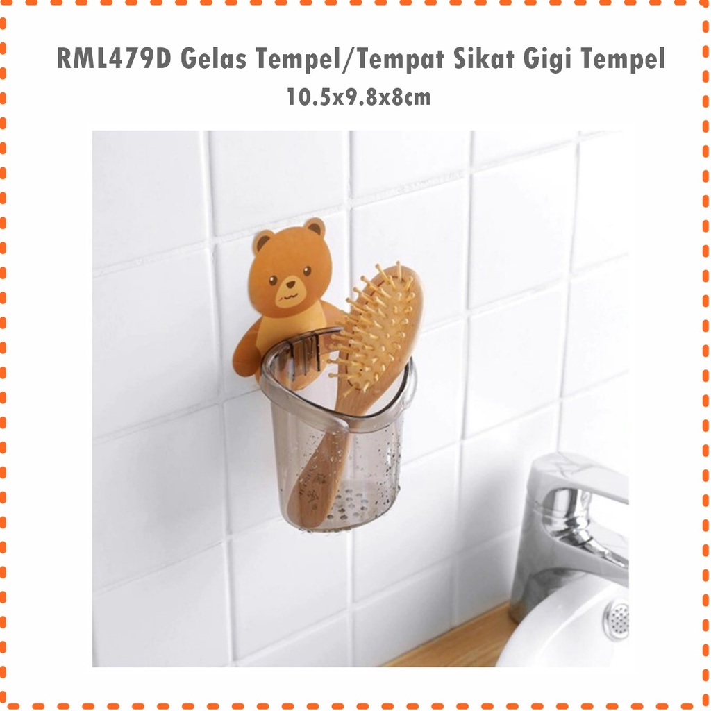 RML479D Gelas Tempel/Tempat Sikat Gigi Tempel