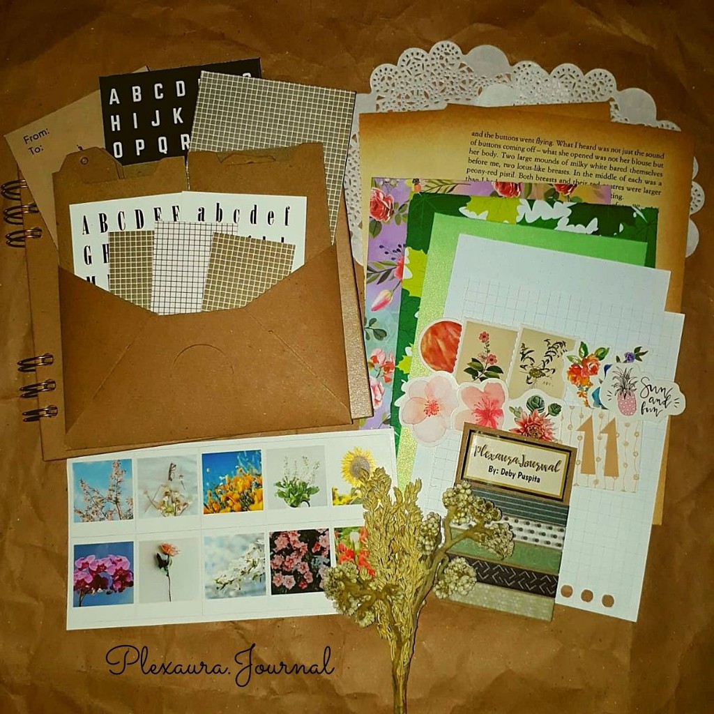

Paket Album Scrapbook Variasi “Green Flora” untuk diri sendiri dan Gift Box