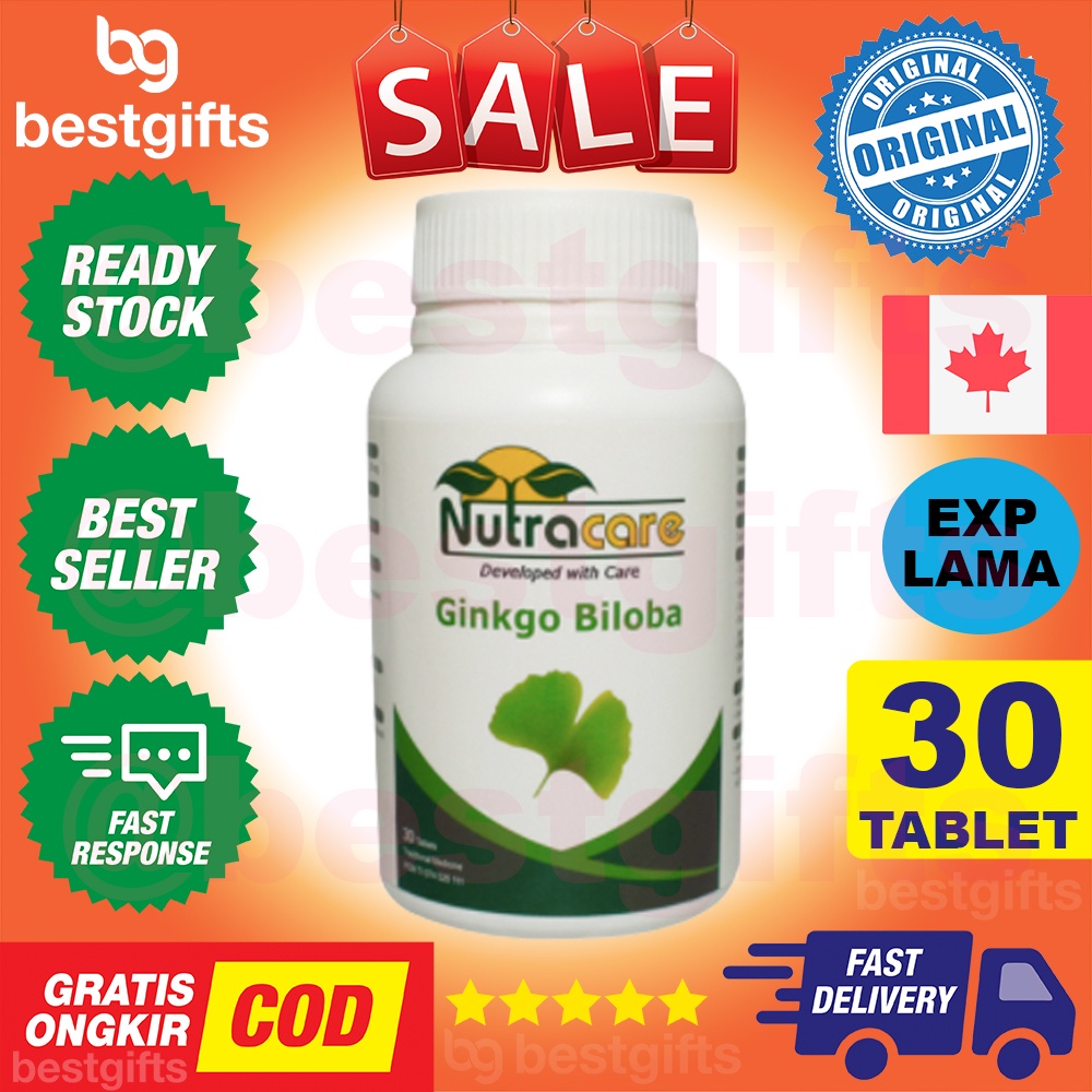 NUTRACARE NUTRA CARE GINKGO BILOBA GINKO GINGO GINGKO EKSTRAK DAYA INGAT OTAK ALIRAN DARAH LANCAR 30 TABLET