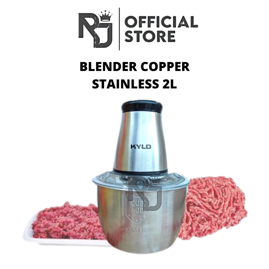 BLENDER COPPER STAINLESS 2L / BLENDER DAGING ELEKTRIK / BLENDER COPPER DAGING STAINLESS STEEL