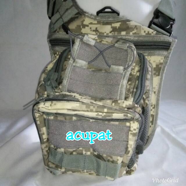 Sling bag mini 803 loreng acupat,gurun,multikem cordura local product