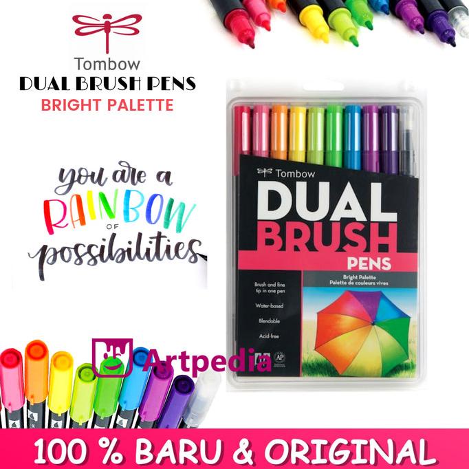 

[[COD]] Tombow Dual Brush Pen Set with Brush - Bright Palette (pack of 10) GRATIS ONGKIR Kode 1220