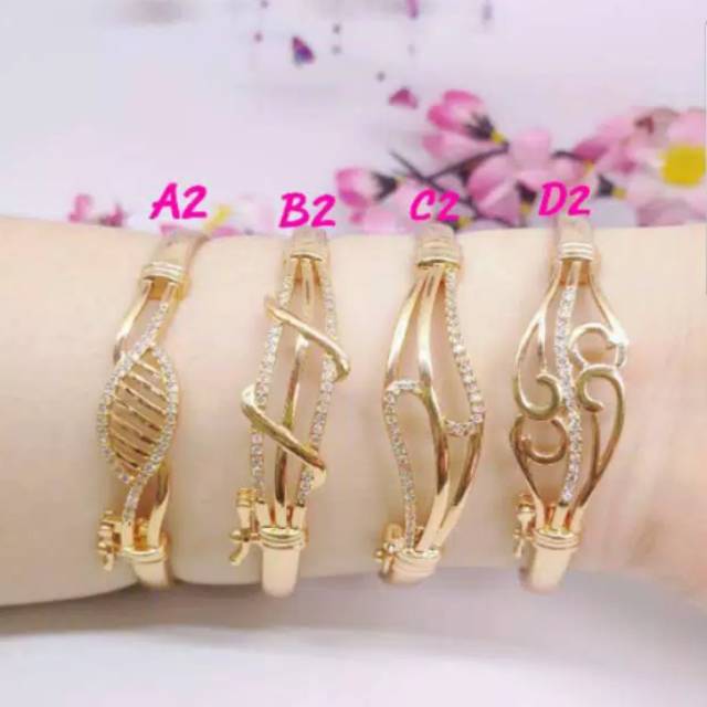 New Gelang bangle korea simple terbaru permata zircon GBX-02