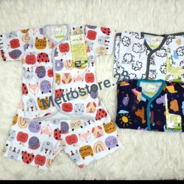 NEW 3Pasang setelan velvet little Sunshine Kancing Depan Pendek M,