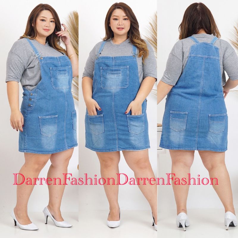 Vian Rok Overall Jeans Pendek . Rok Overall Jeans Stretch Murah