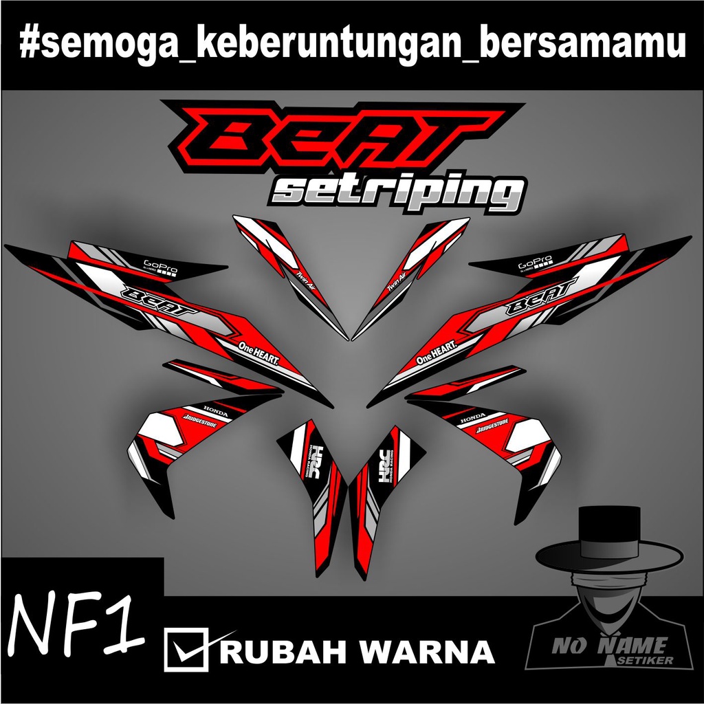 Striping stiker setiker Motor Beat esp (NF1) 2016 2017 2018 2019 Fi / Fi New Esp Iss Variasi Honda