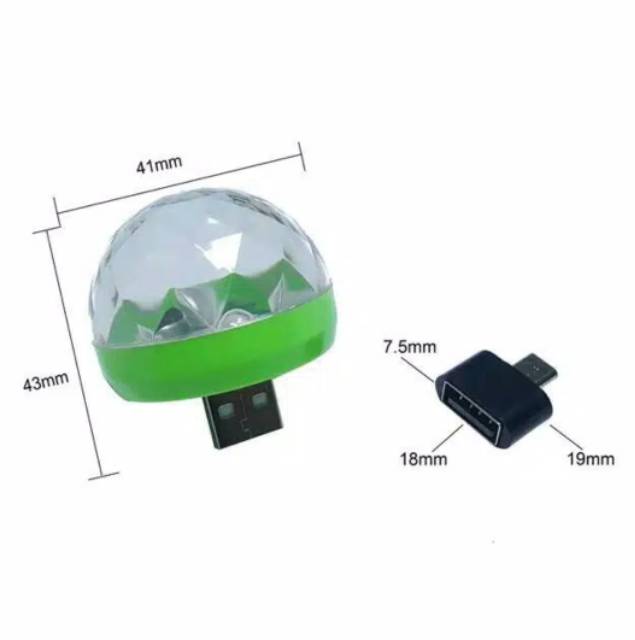 LAMPU DISCO USB MINI SENSOR SUARA