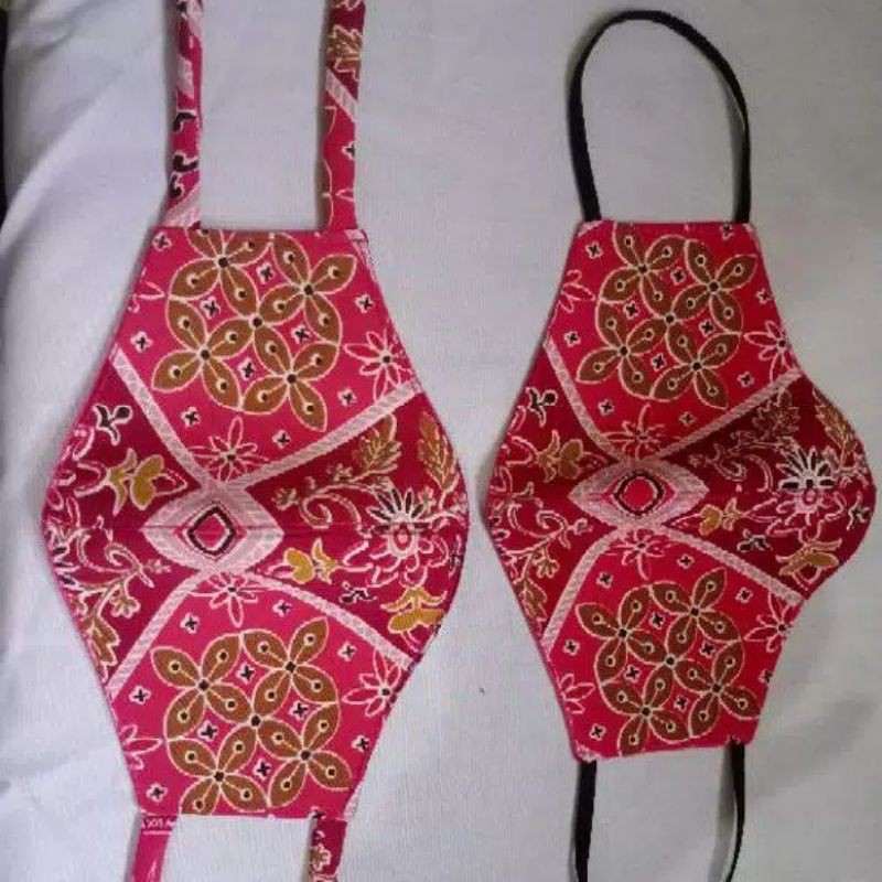 masker bhayangkari batik hijab dan non hija