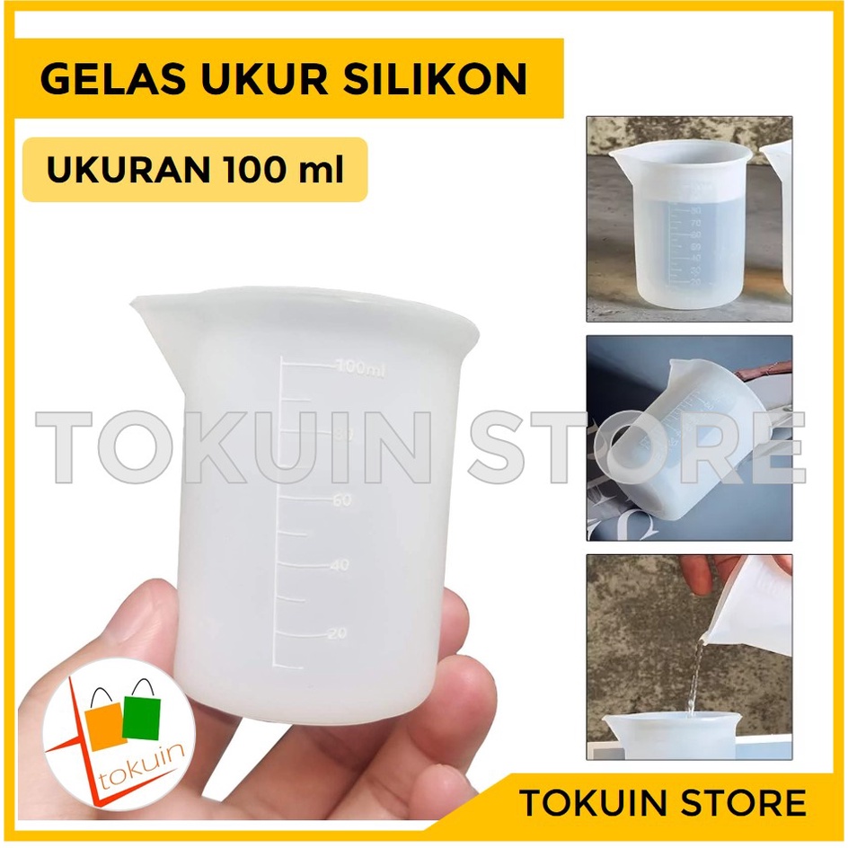 Gelas Ukur Silikon Measuring Cup Silicone Gelas Takar Silikon 100ml