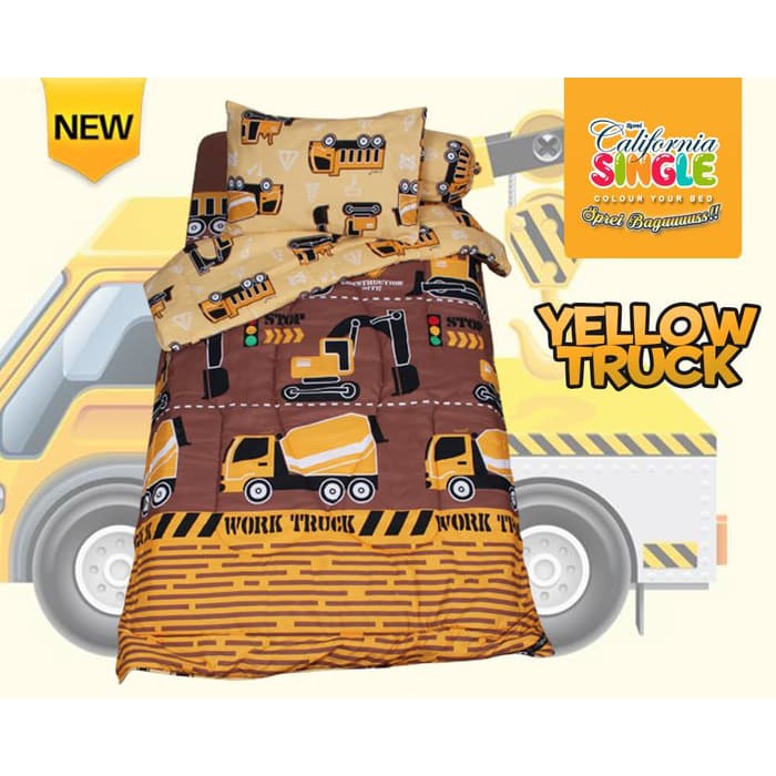 Bedcover California 120 x 200 Yellow Truck single size