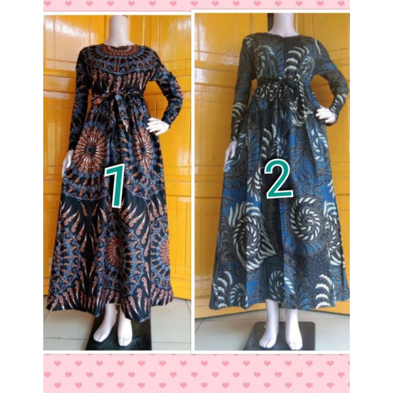 gamis batik modern premium