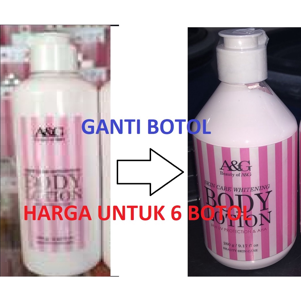 6 BOTOL HAND AND BODY LOTION MAGIC WHITE A&amp;G / AHA LOTION