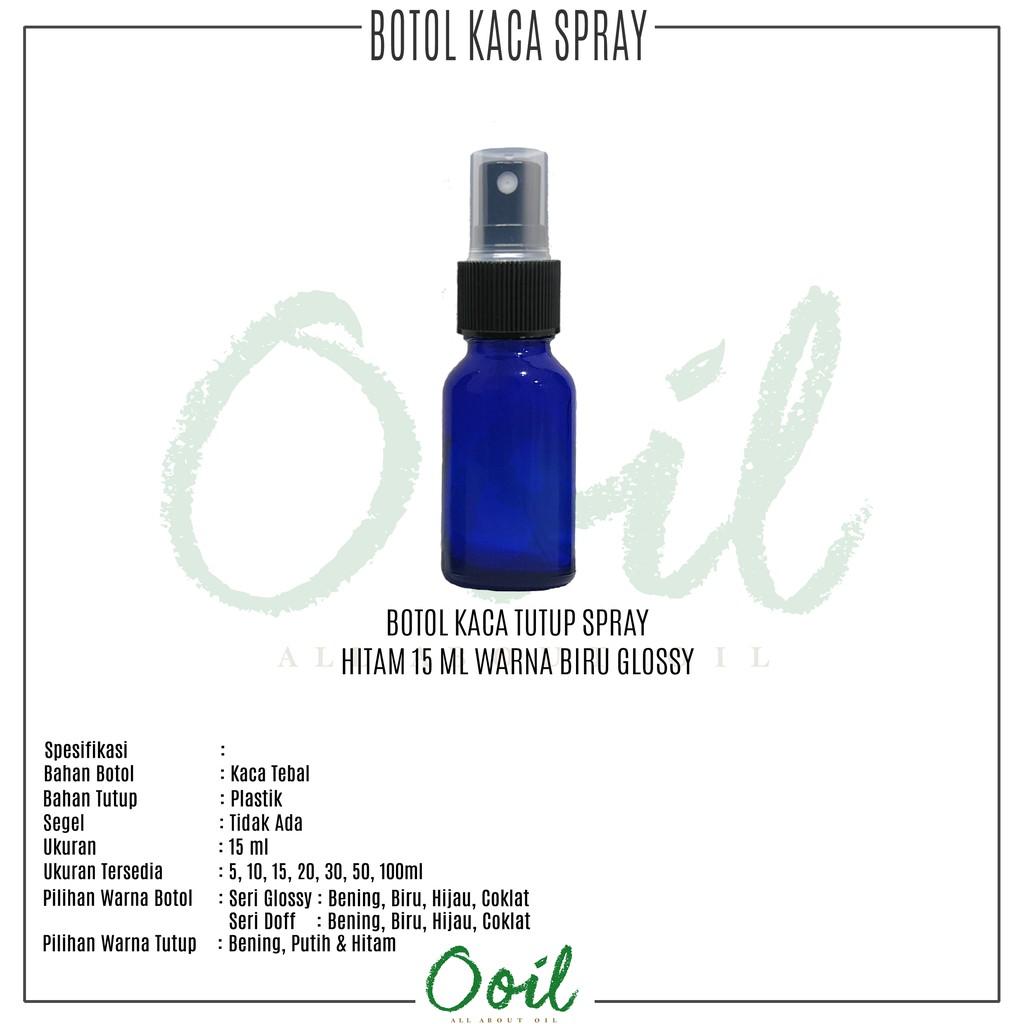 Botol Kosong Kaca Tebal Spray - 20 ml