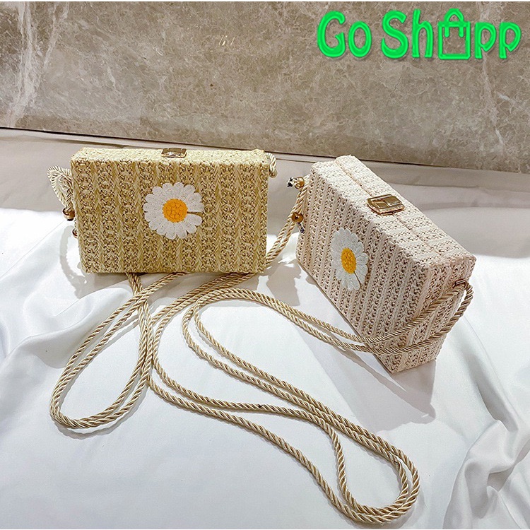 Tas Selempang Wanita Fashion Korea - Tas Wanita Motif Anyaman Bunga - Tas Import Fashion Wanita Terbaru - Tas Slempang Murah Import [SL78]