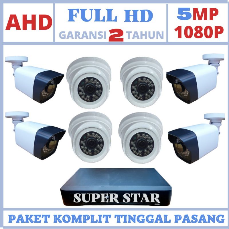 Paket cctv 8 channel 8 kamera 5mp ir sony full hd infrared