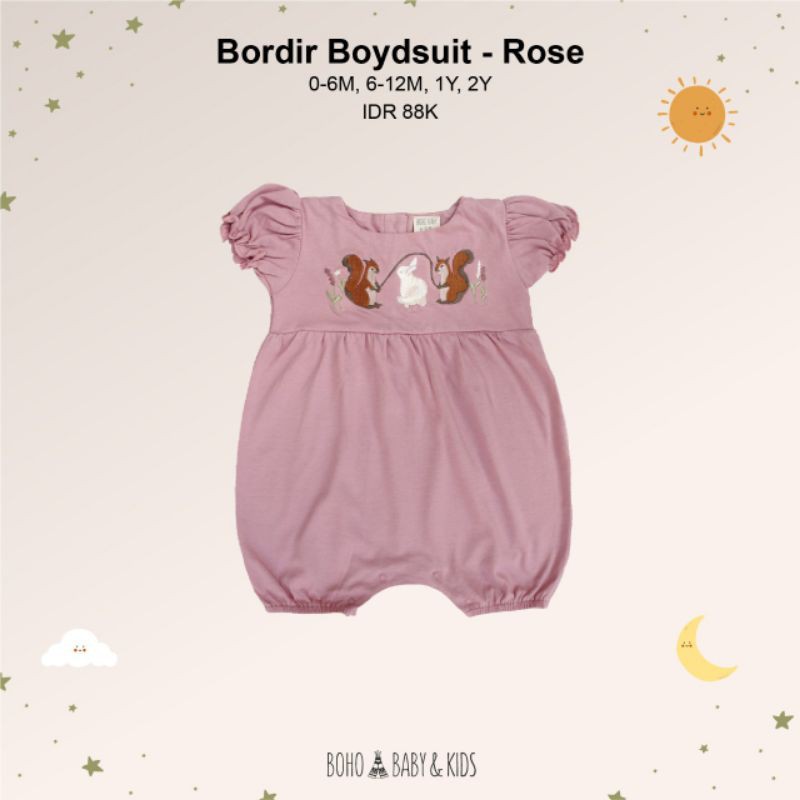 Boho Baby Bordir Bodysuit / Baju Anak Perempuan