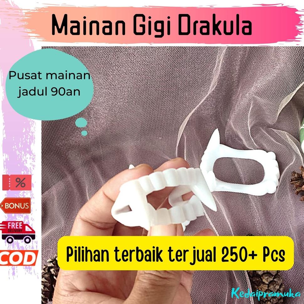 Laku Sekali Gigi Taring Vampir Palsu / Mainan Drakula Serigala Anak / Maianan Edukatif Jadul 90an Langka Hot