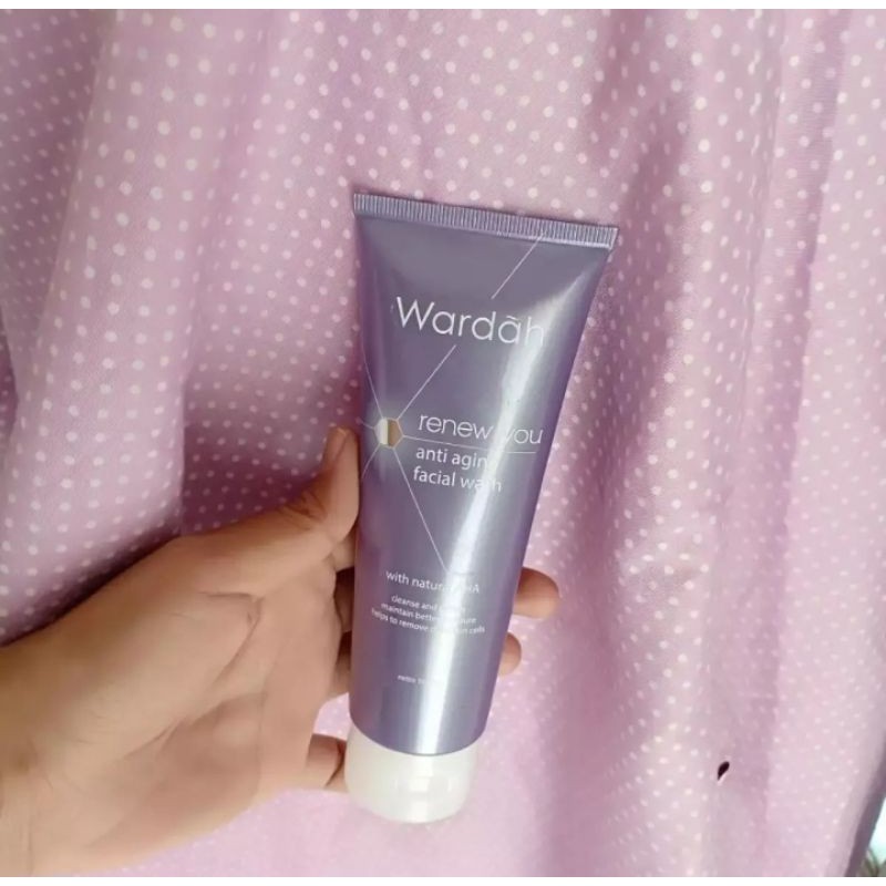 Wardah Paket Renew You Anti Aging Day Cream 17ml + Night Cream 17ml + Facial Wash 100ml
