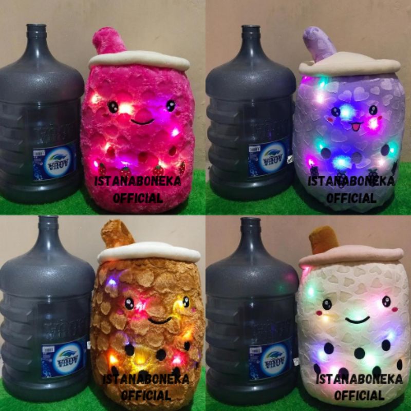 Boneka Boba JUMBO LED Bahan Bulu Rasfur Halus Berkualitas SNI