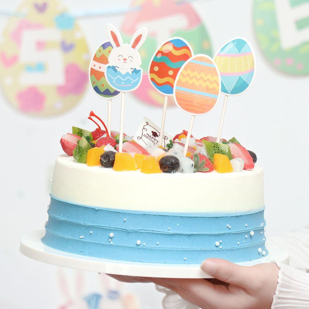 R-flower Easter Party Decoration New Kertas Hiasan Kue Ulang Tahun Party Decor Hadiah Paskah