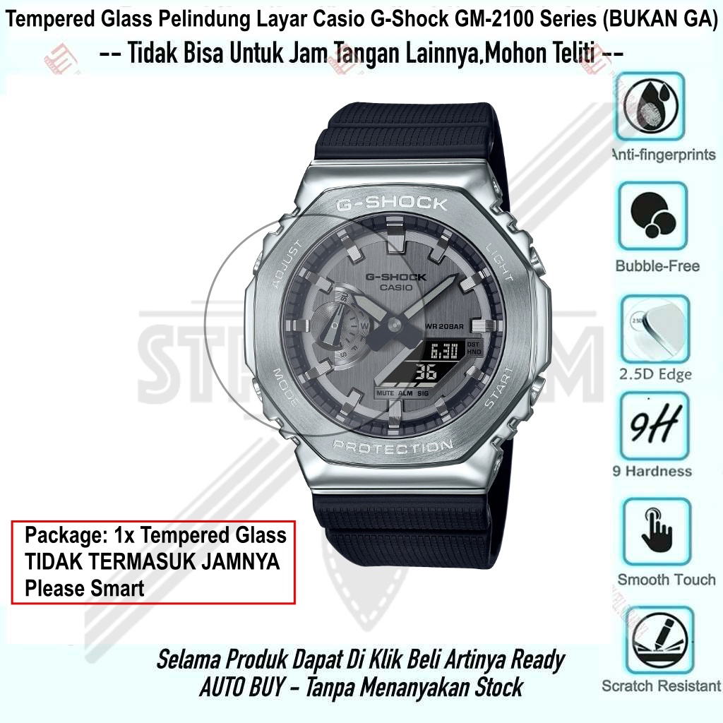 Anti Gores Casio G-Shock GM 2100 Series - Bahan Kaca Tempered Glass Bukan Mika