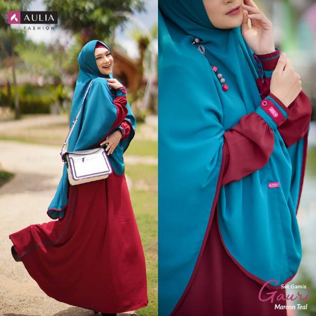 Gamis Aulia fashion Gauri | Gamis syari wanita Muslimah Premium Aulia Fashion original
