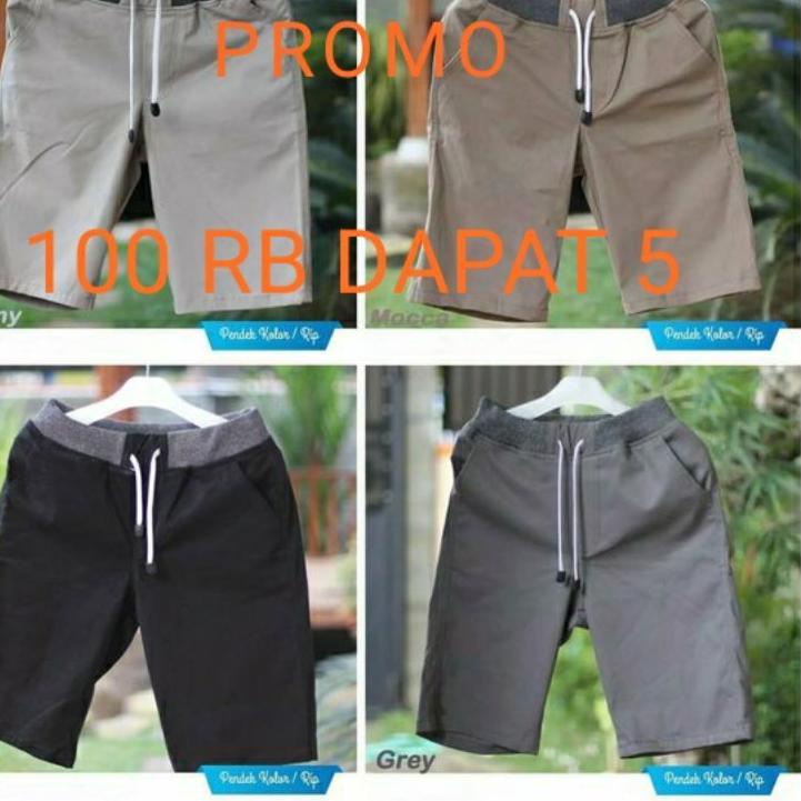 ヹ promo 100 rb dapat 5 celana pendek chinos ゛