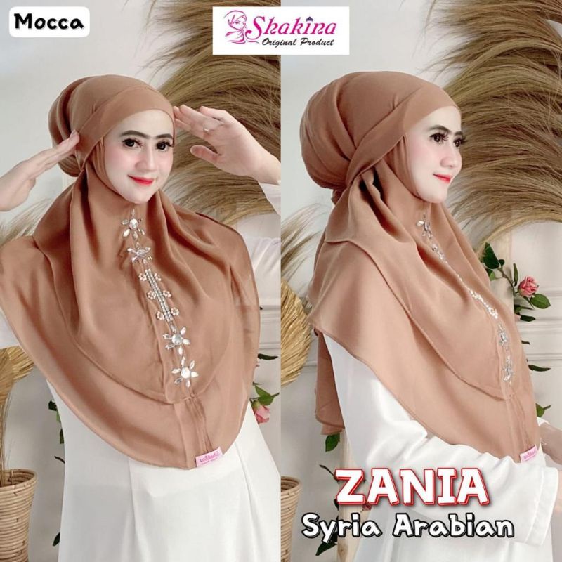 Jilbab instan Bergo Ceruti Zania Syria Arabian Ori Shakina Hijab-Mocca