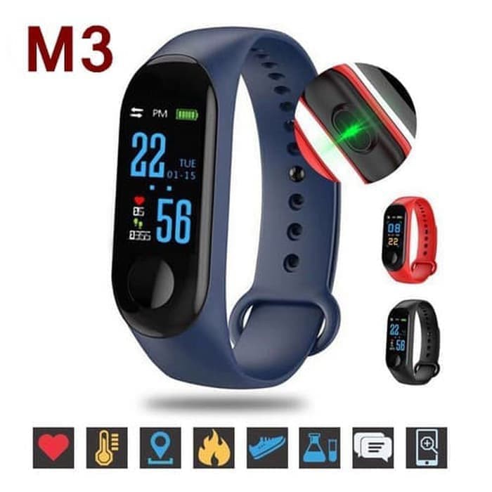 COD Smart Watch M3 Plus Jam Smartband mirip Xiaomi Mi Band