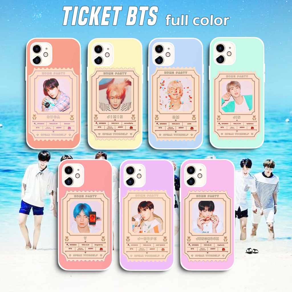 [SILIKON] Casing case ticket bts kpop boy band korea oppo vivo redmi realme iphone samsung asus