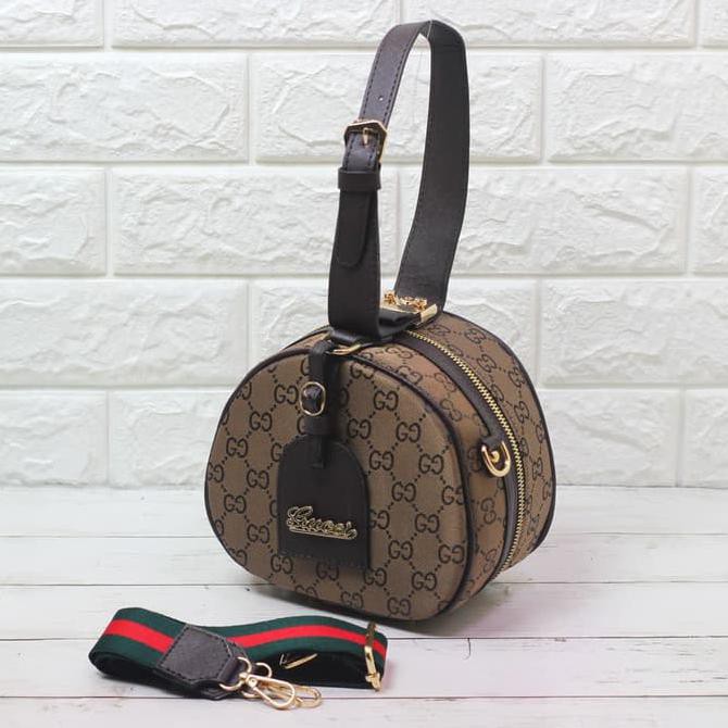 Tas Wanita Gucci Petite Boitte Lv Bulat Branded Import Murah