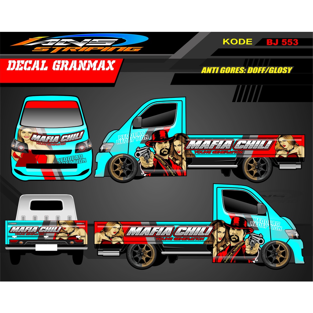 STIKER MOBIL GRANMAX PICK UP / DECAL GRANMAX CARRY L300 / STICKER MOBIL PICK UP