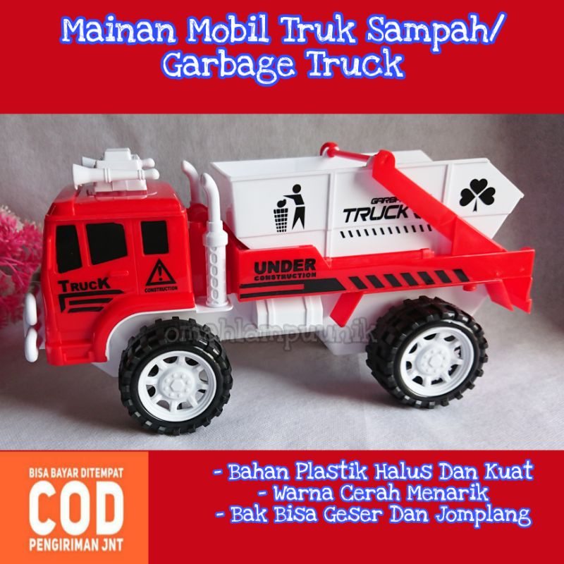 AJ Mainan Anak Mobil Truk Pengangkut Sampah/Garbage Truck Murah