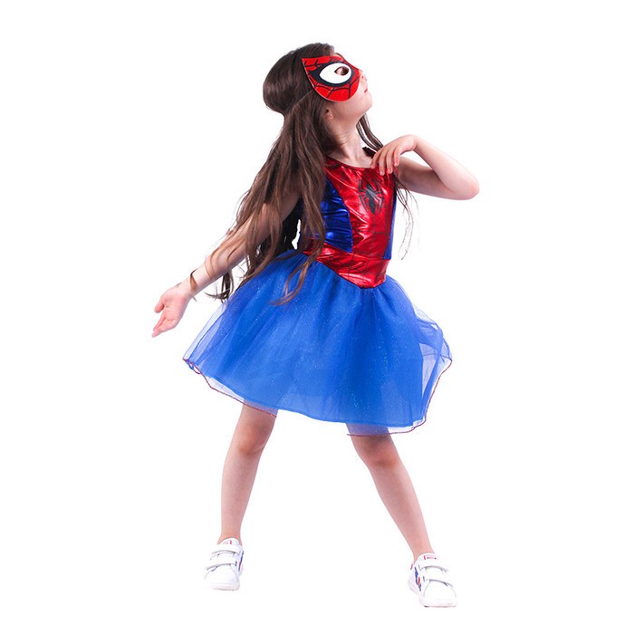 FLASH BAJU KOSTUM ANAK SPIDERMAN SPIDERMAN TUTU DRESS SPIDER GIRL COSTUME #I@