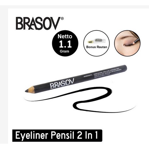 ✨SHASYA✨ BRASOV Eyeliner Pencil Pensil 1.1g Waterproof BPOM