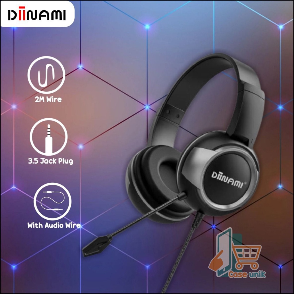 Headset Gaming Headphone Gaming DIINAMI DI99 SUPER EXTRA BASS GAMER WEAPON SUPER BUTTUN GARANSI  1 BULAN CS3919