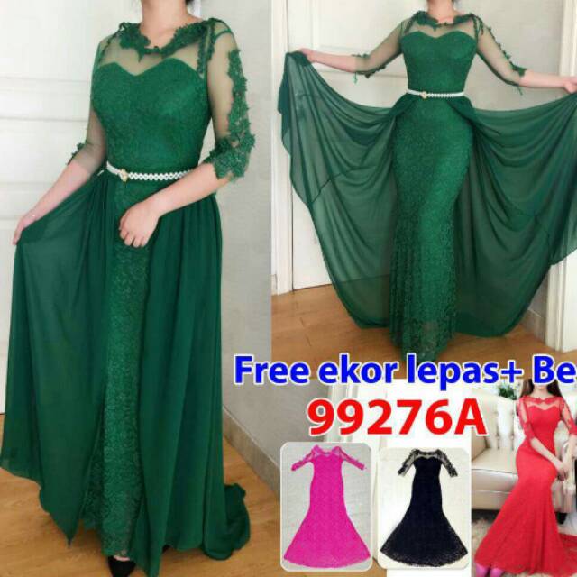 Gamis brokat kombinasi (import)