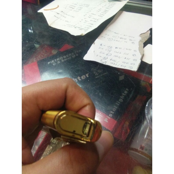 Cod Korek Api Gass Ferrari strap gold Korek Api bara Mewah