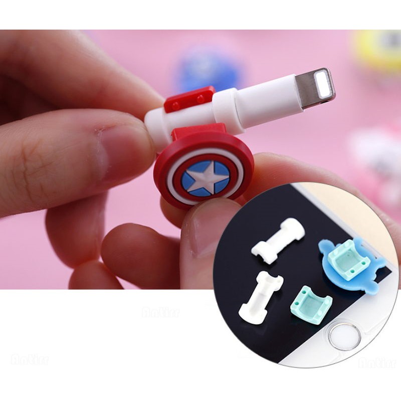 (Ready Stock) Pelindung Kabel Data / Charger Usb Anti Patah Motif Kartun