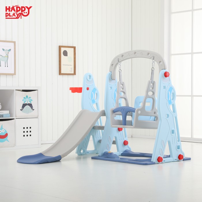 MAINAN PROSOTAN AYUNAN RING BASKET ANAK Softplay WM19075 - Biru Muda