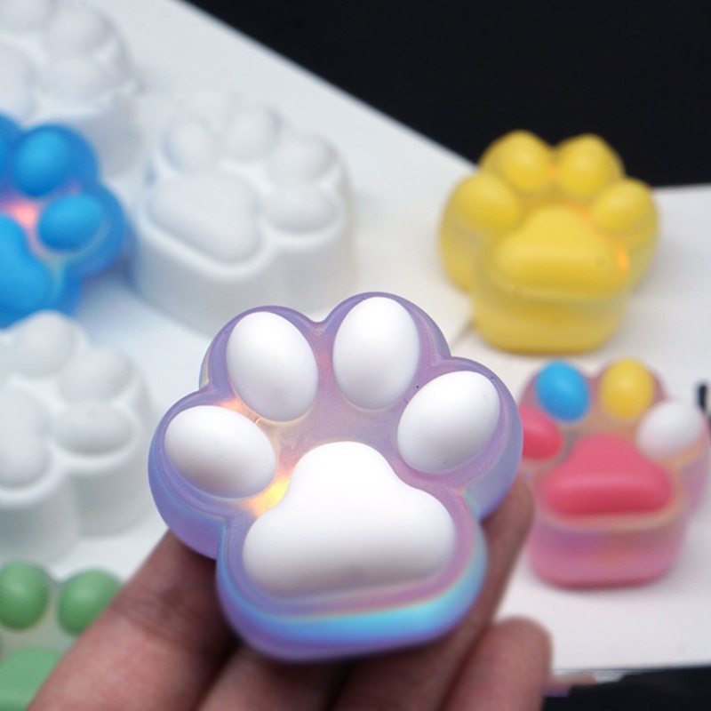 SIY  Resin Crystal Epoxy Mold Cat Paw Doll Casting Silicone Mould DIY Crafts Jewelry Making Tools