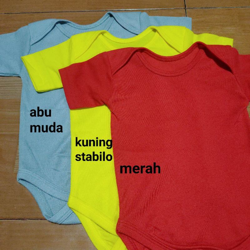 Jumper pendek bayi warna polos halus murah