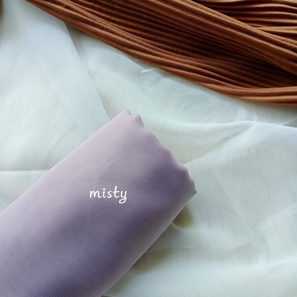BELLA SQUARE JAHIT TEPI //HIJAB// JILBAB KHIMAR KERUDUNG BERGO SEGIEMPAT-MISTY