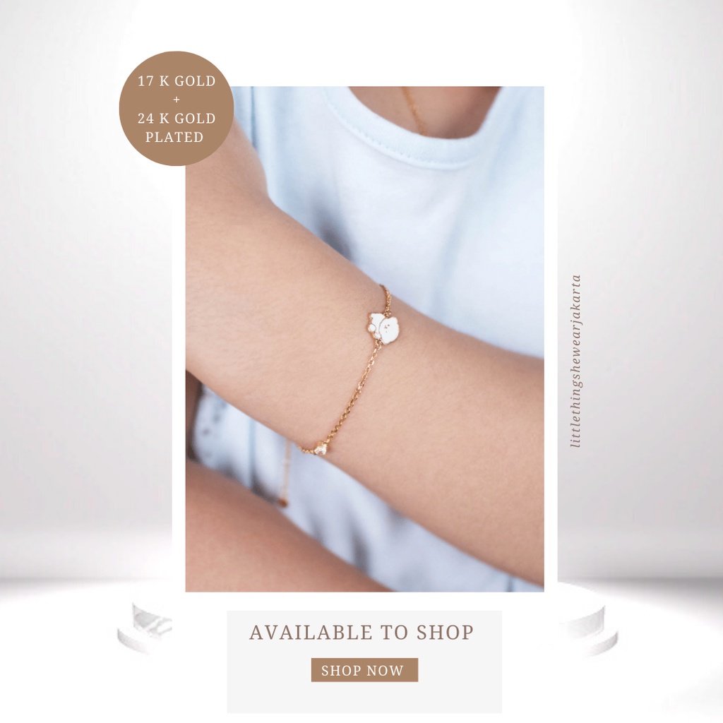 (Jakarta) Littlethingshewear Official  X Kathleenfleur.a Jisoo Bracelet 1,4 Gram Pre Order