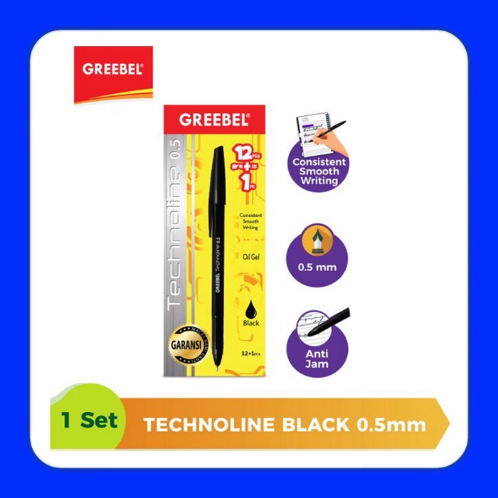 

GREEBEL Pulpen Technoline 0.5 mm 1 Pak - 12+1 Free