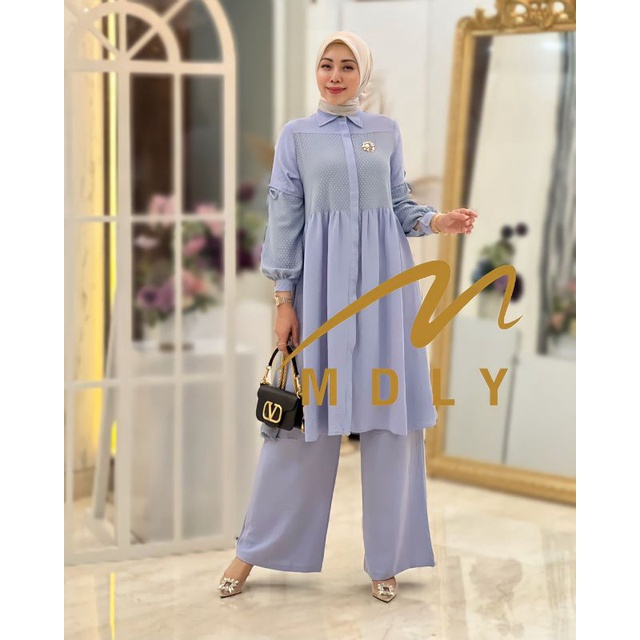 Gamis Stelan Wanita Rania Set By Mdly 3019